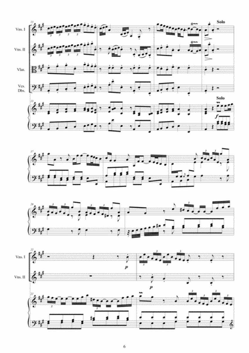 Platti - Four Concertos for Harpsichord obbligato and Strings Orchestra - Full Score and Parts