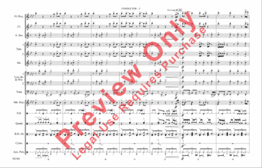 Don't Start Now Marching Band scores gallery preview page 6