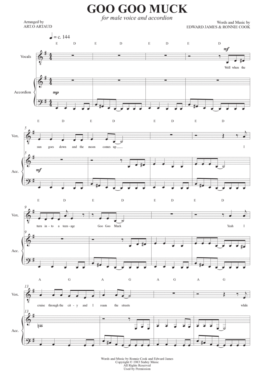 Goo Goo Muck Piano scores gallery preview page 1