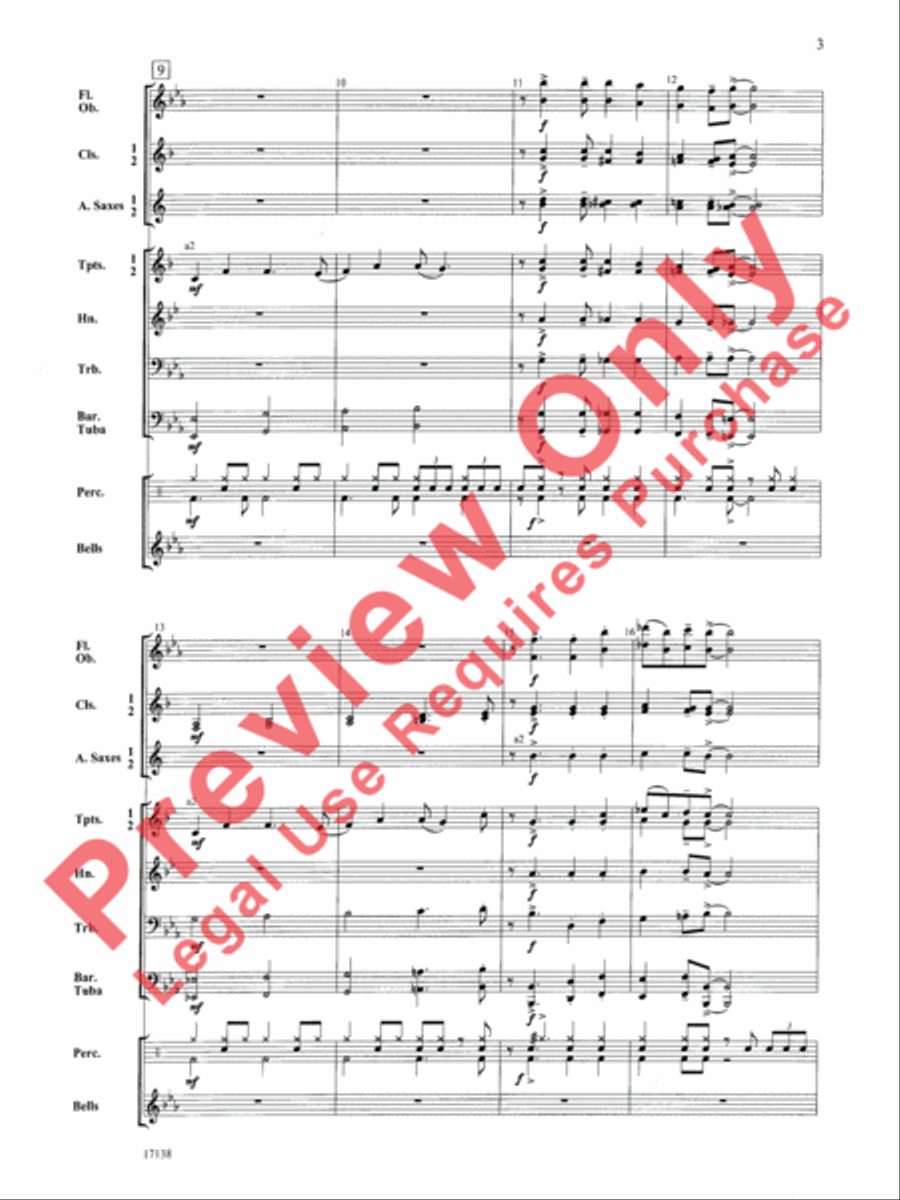 Hark! the Herald Trumpets Swing Concert Band scores gallery preview page 4