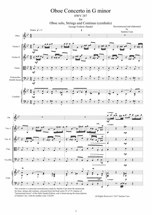 Handel - Oboe Concerto in G minor HWV 287 for Oboe, Strings and Continuo