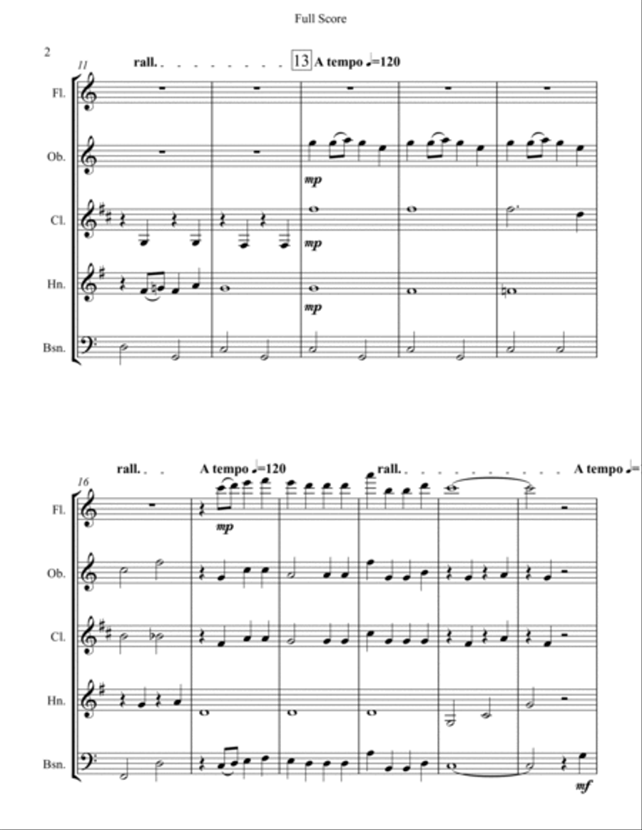 Make Believe Make Believe Woodwind Quintet scores gallery preview page 2