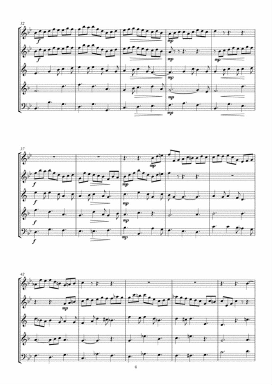 Jesu Joy of Mans Desiring arranged for Wind Quintet Woodwind Quintet scores gallery preview page 4