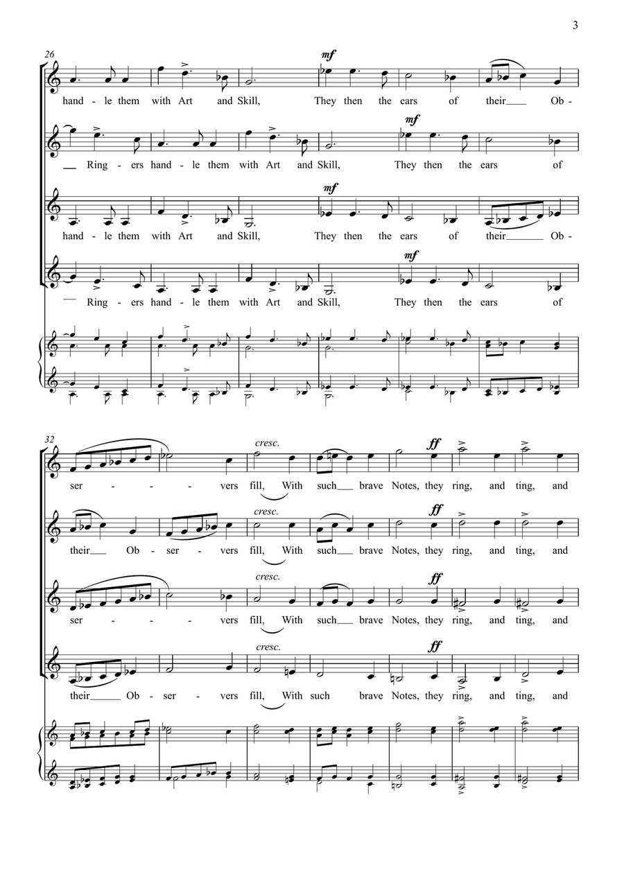 A Bunyan Garland, for SSAA choir unaccompanied SSAA scores gallery preview page 3