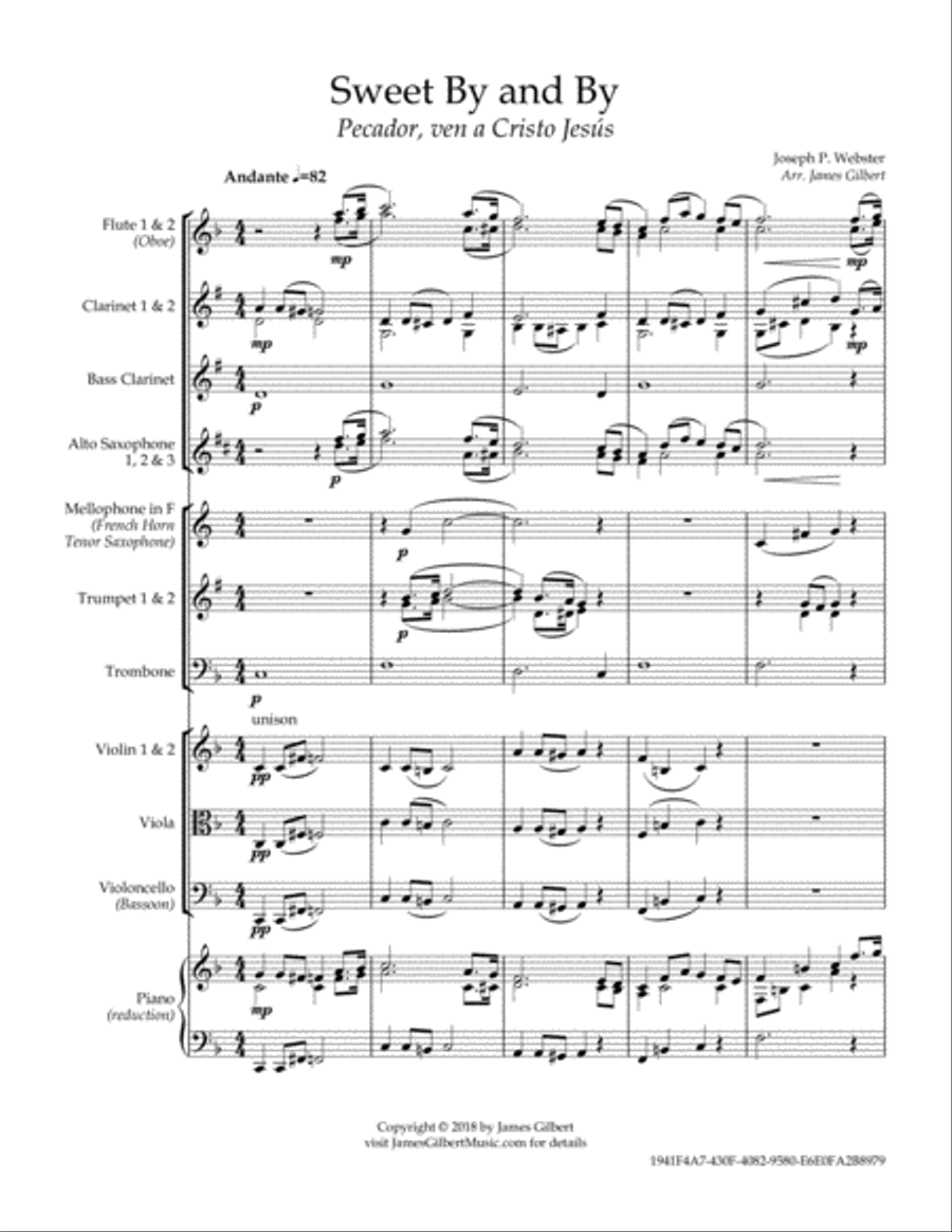 Sweet By And By (There's A Land That Is Fairer Than Day) Full Orchestra scores gallery preview page 2
