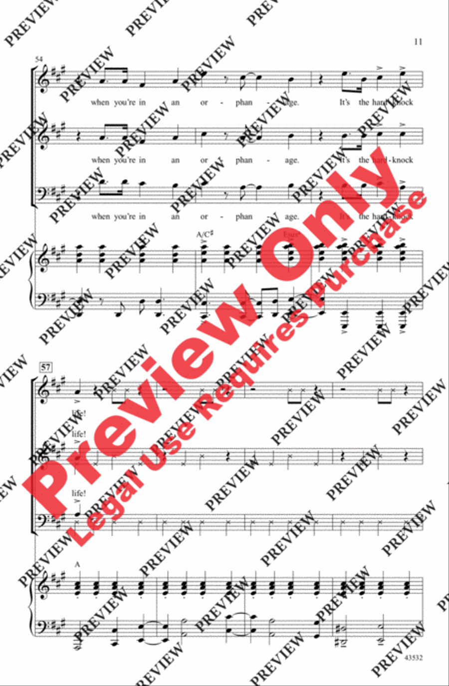 It's the Hard-Knock Life It's the Hard-Knock Life 3-Part scores gallery preview page 25
