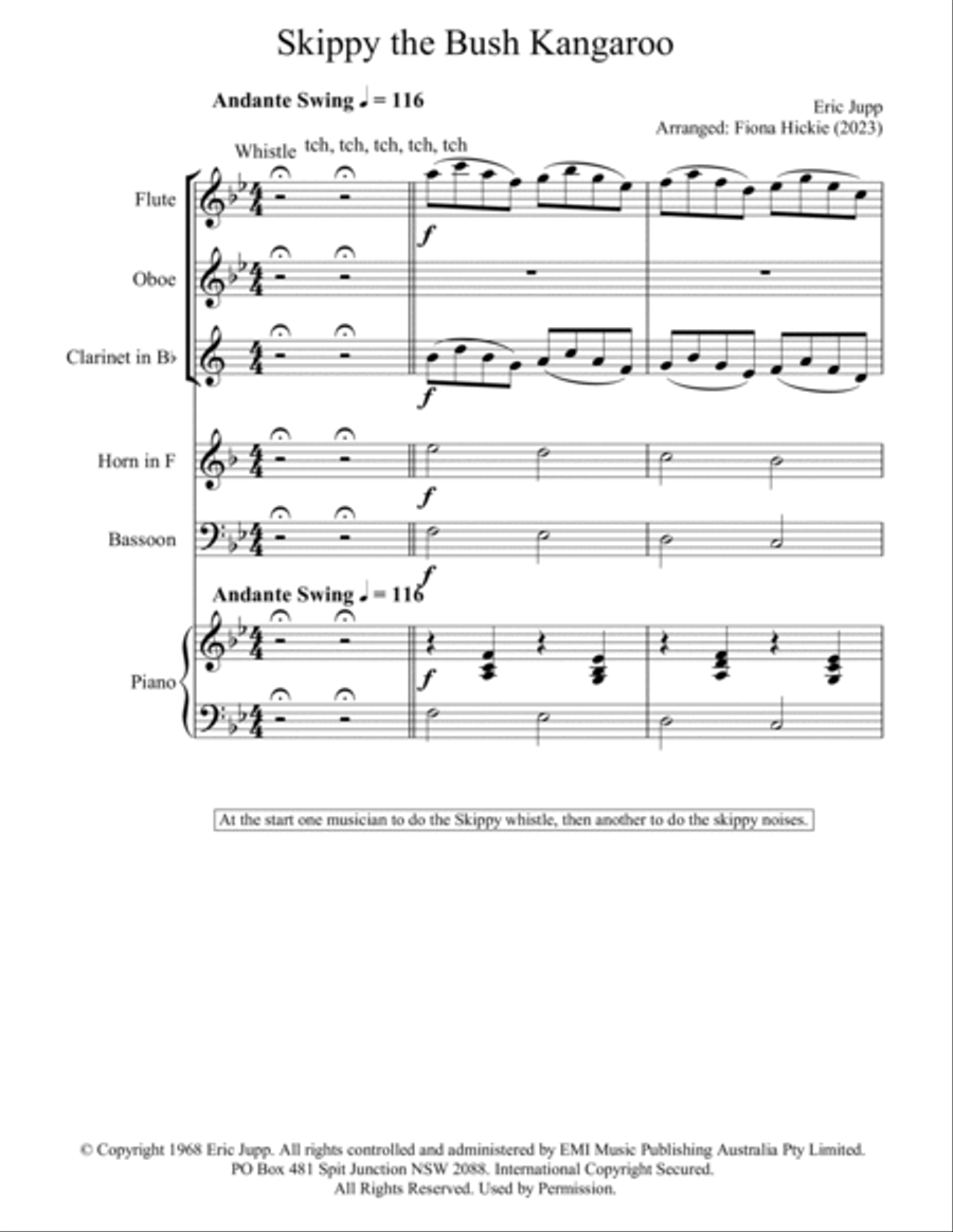Skippy The Bush Kangaroo Skippy The Bush Kangaroo Chamber Music scores gallery preview page 2
