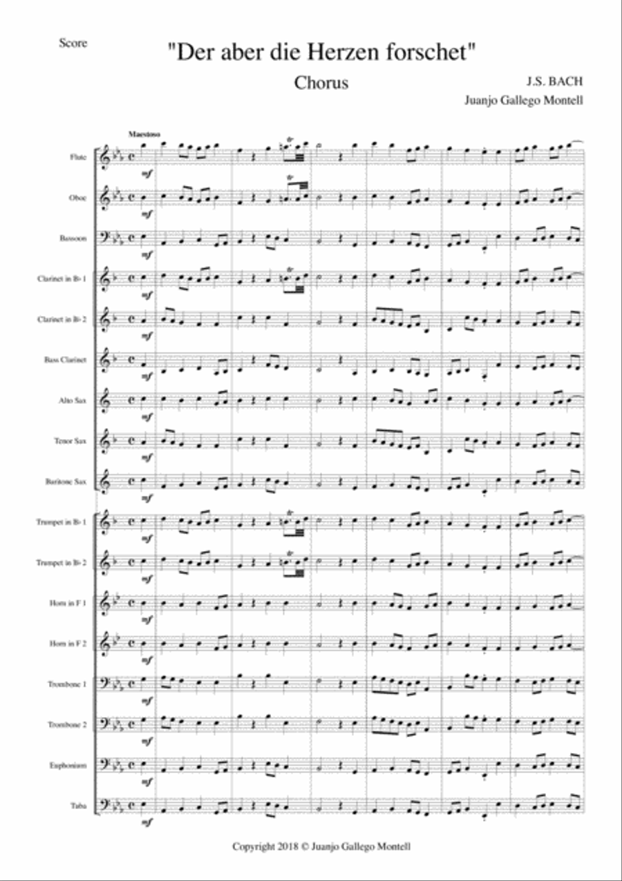 Der aber die Herzen forschet Concert Band scores gallery preview page 2