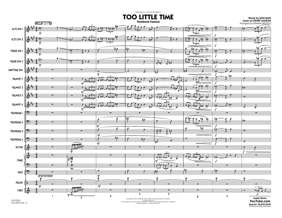 Too Little Time (arr. Sammy Nestico) - Conductor Score (Full Score) - Conductor Score (Full Score) Jazz Ensemble scores gallery preview page 2