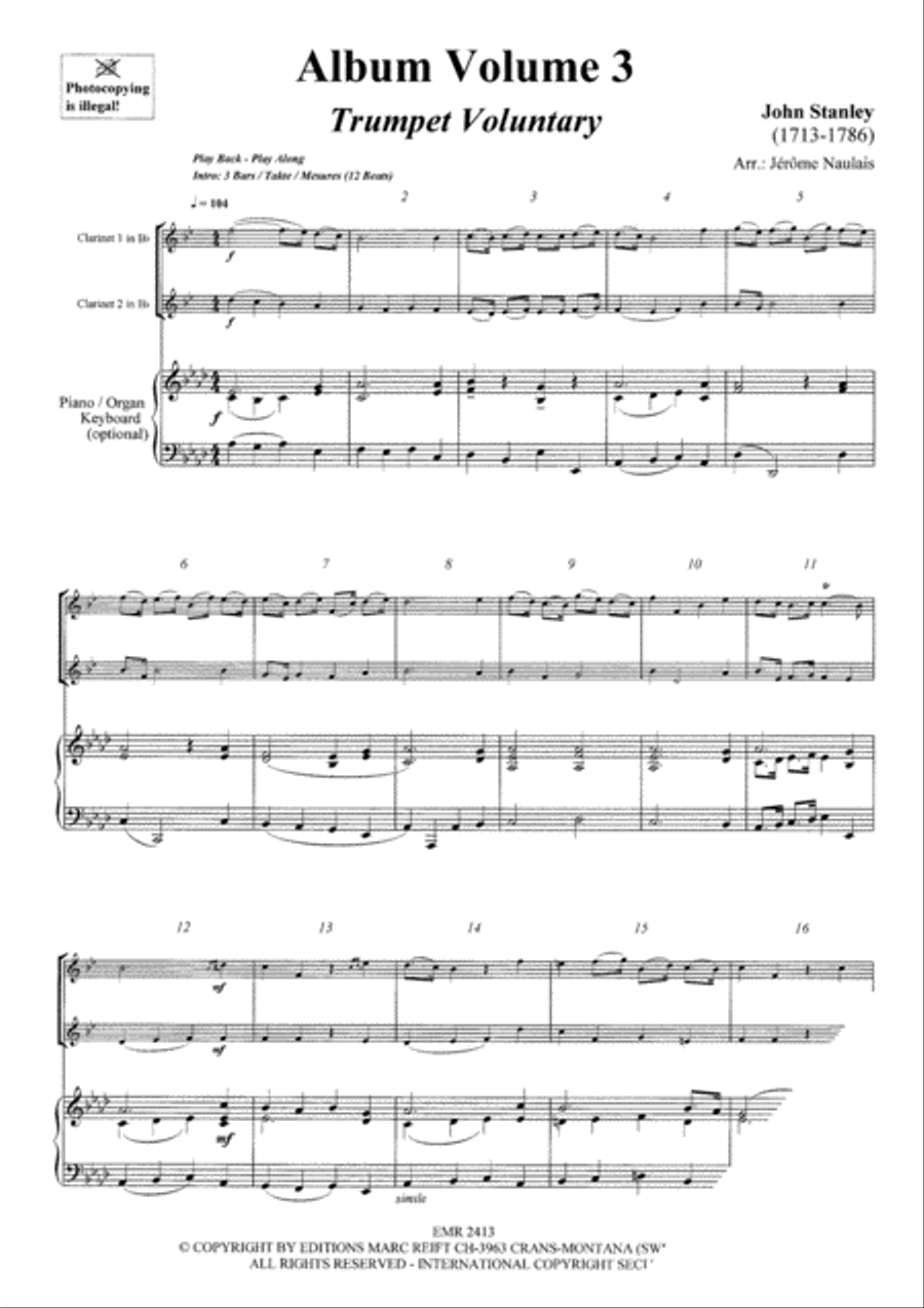 Album Volume 3 Clarinet Duet scores gallery preview page 3
