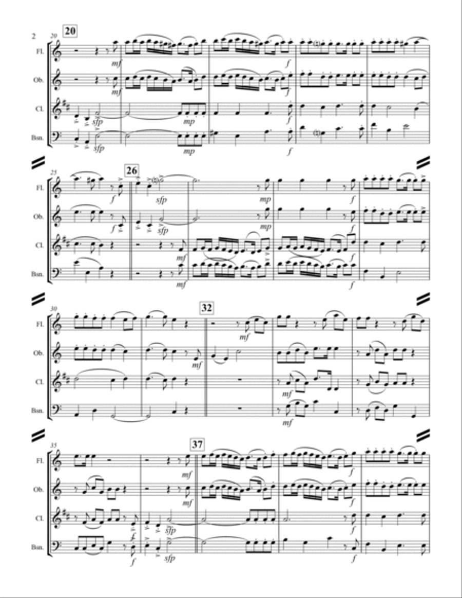 Psalm 19 - Benedetto Marcello (for Woodwind Quartet) Woodwind Quartet scores gallery preview page 3