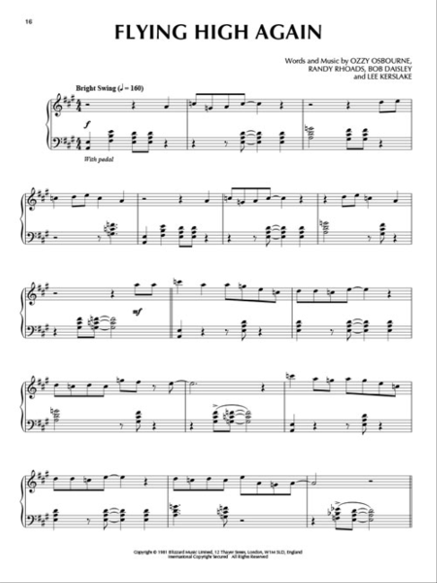 Ozzy Osbourne - All Jazzed Up! Piano Solo scores gallery preview page 5