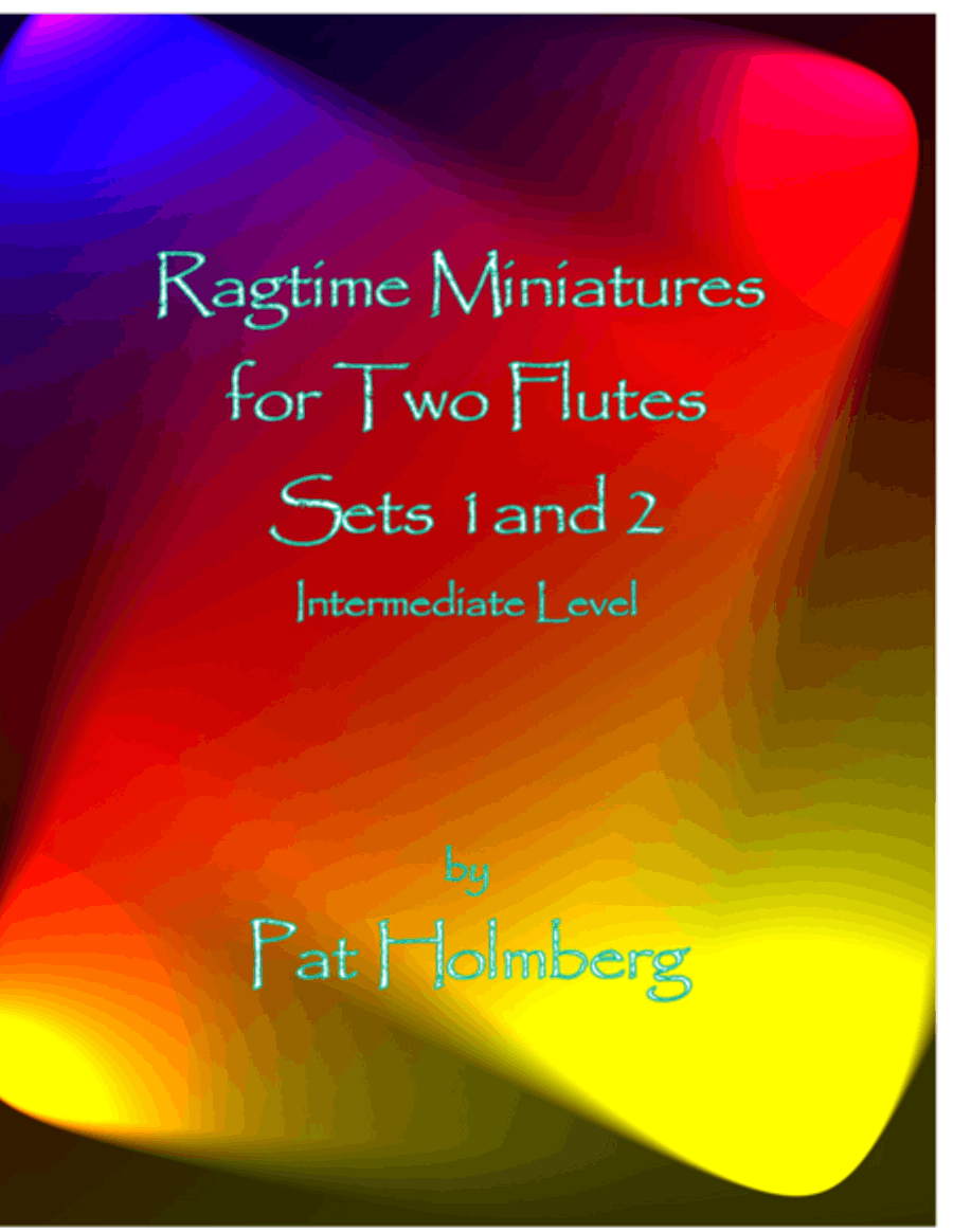 Ragtime Miniatures for Two Flutes - Sets 1 and 2 Flute Duet scores gallery preview page 1