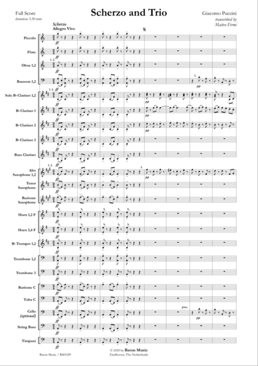 Scherzo and Trio Concert Band scores gallery preview page 2