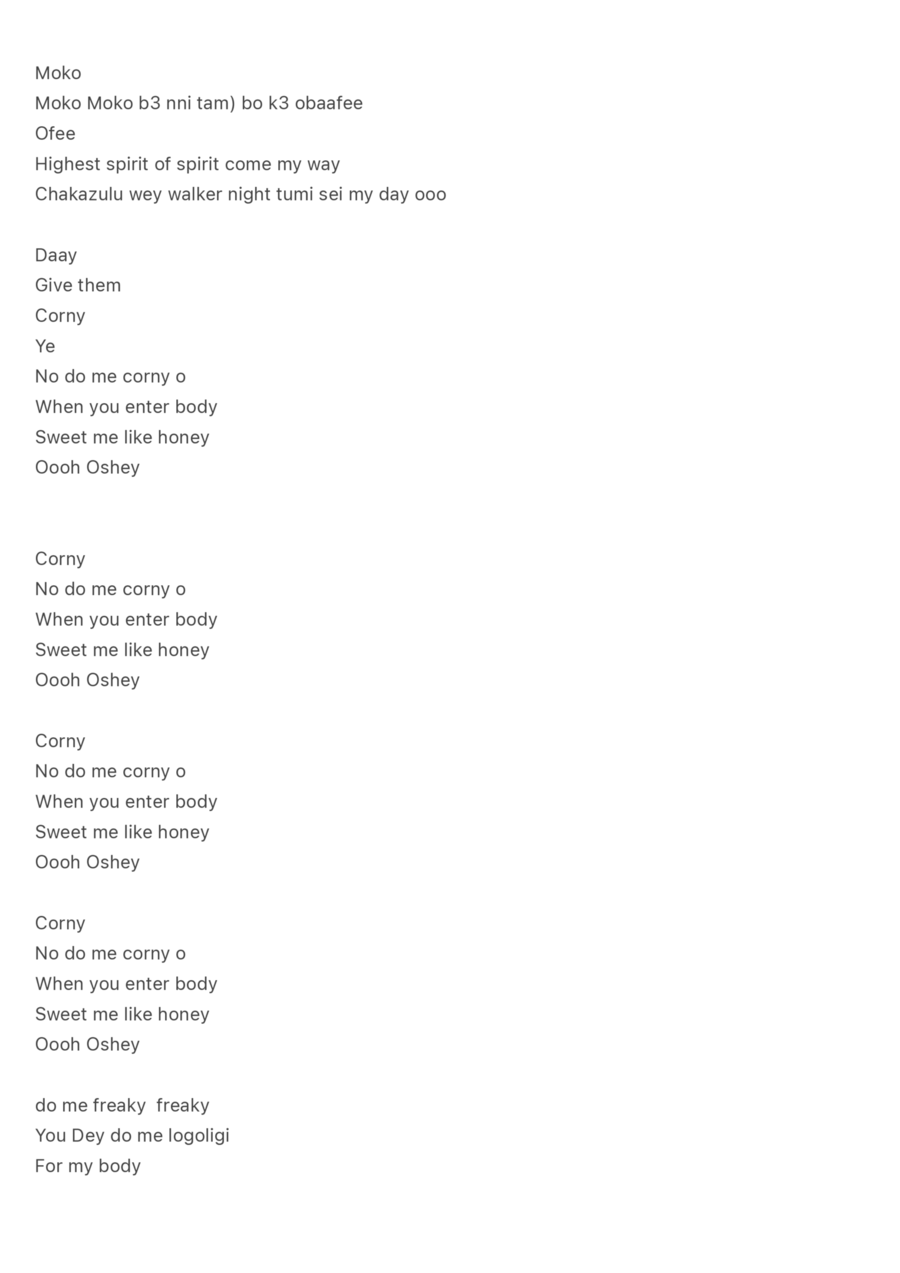 Moko Piano, Vocal, Guitar scores gallery preview page 1