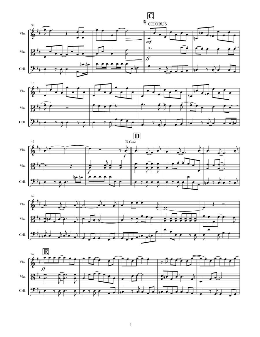 Sweet Child O' Mine Sweet Child O' Mine String Trio scores gallery preview page 3