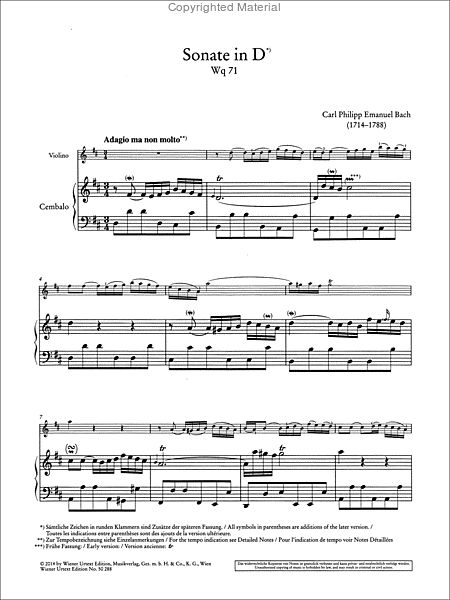 Werke für Violine und Cembalo