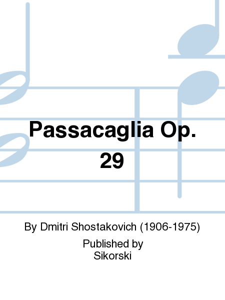 Passacaglia, Op. 29