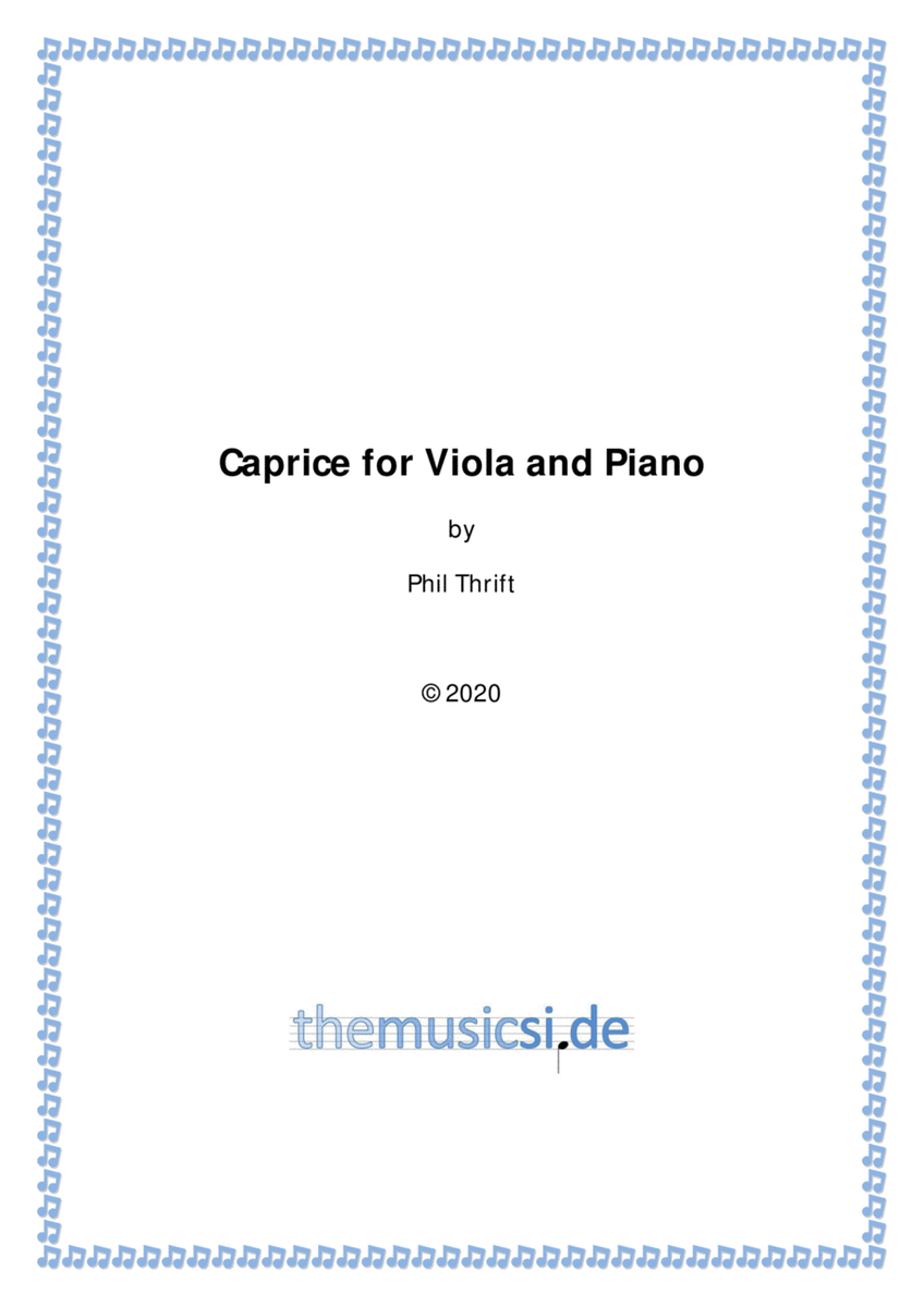 Caprice for Viola and Piano image number null
