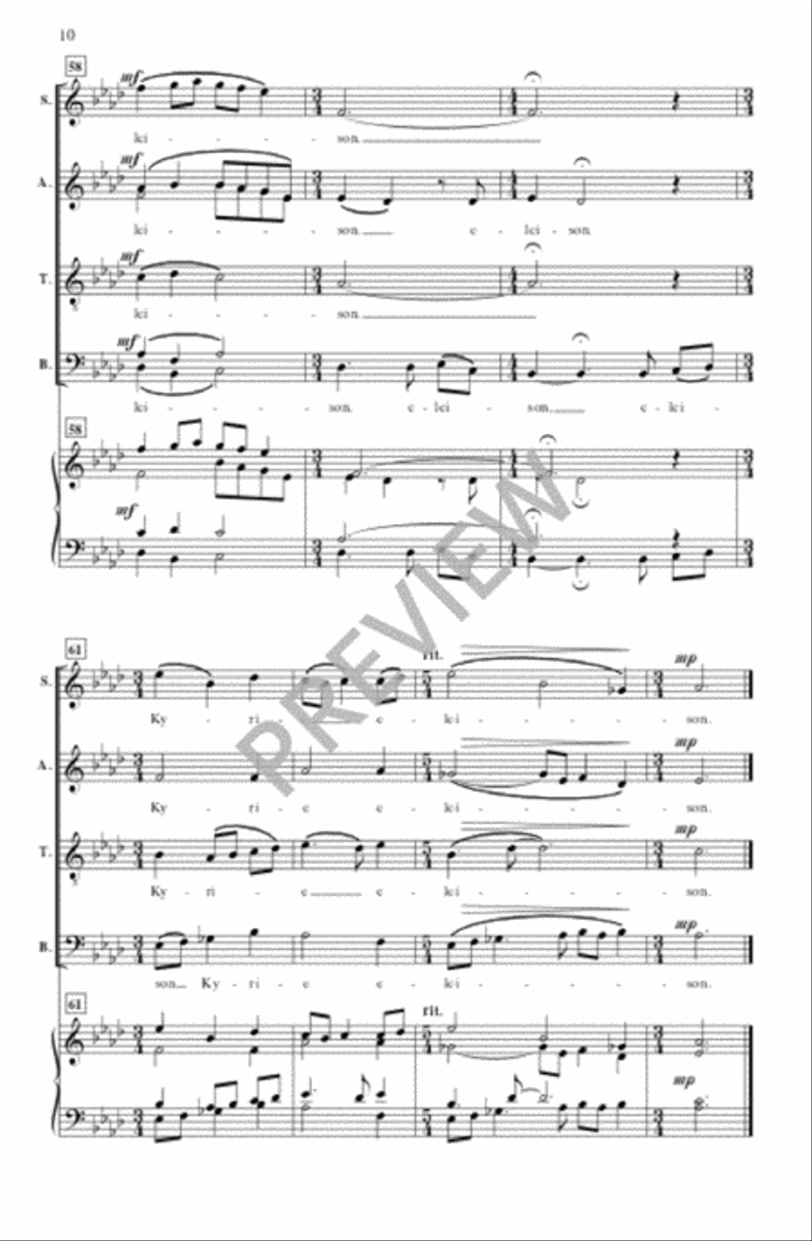 Kyrie (SATB divisi) Kyrie (SATB divisi) Divisi scores gallery preview page 11
