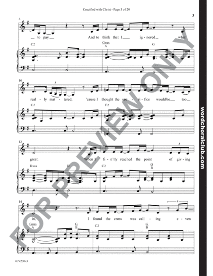 Crucified with Christ - Anthem 4-Part scores gallery preview page 3