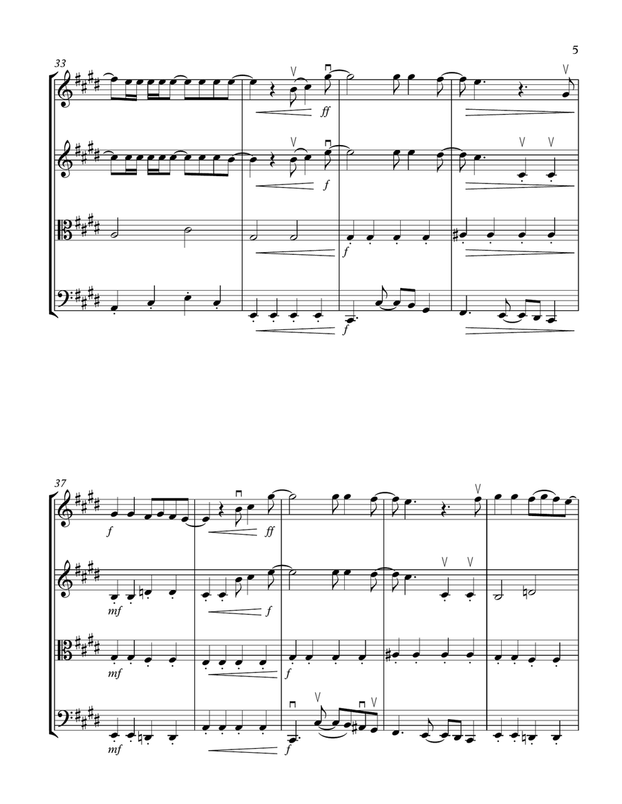 With A Little Help From My Friends String Quartet scores gallery preview page 5