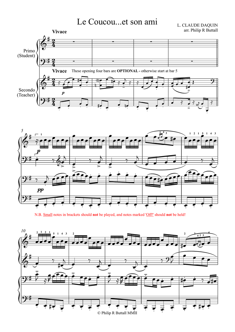 Le Coucou...et son ami (Piano Duet - Four Hands) Piano Duet scores gallery preview page 2