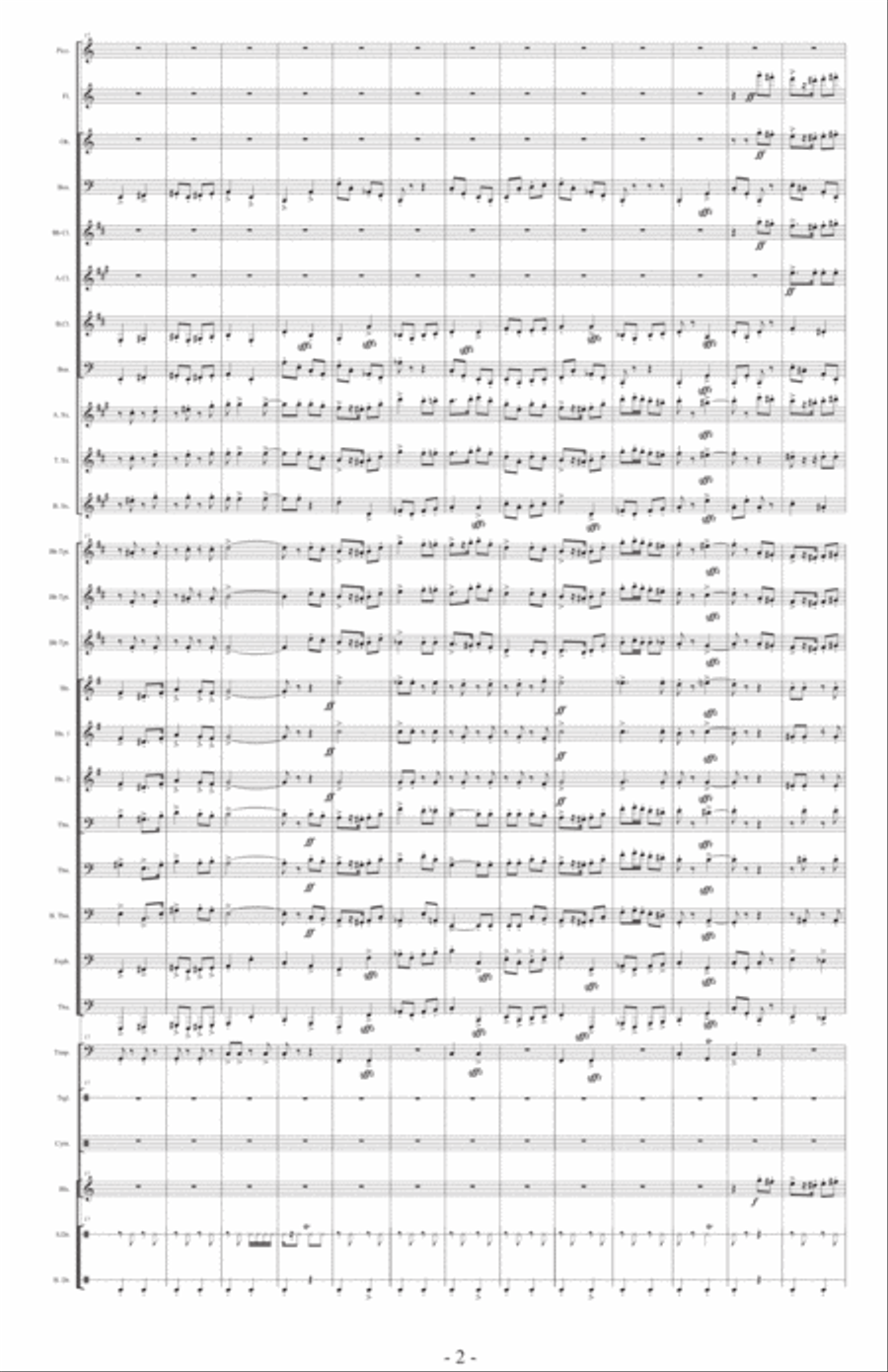 Soaring Colors march for concert band or wind ensemble Concert Band scores gallery preview page 2