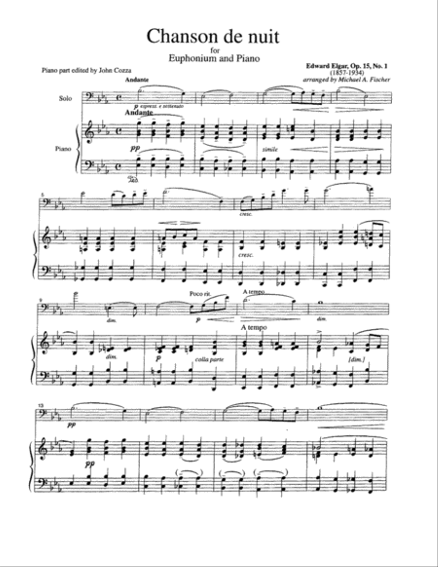 Chanson de Nuit Euphonium scores gallery preview page 3