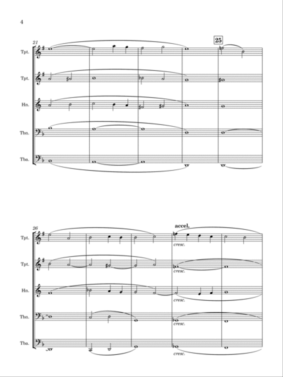 Angelus (arr. for Brass Quintet) Brass Quintet scores gallery preview page 5