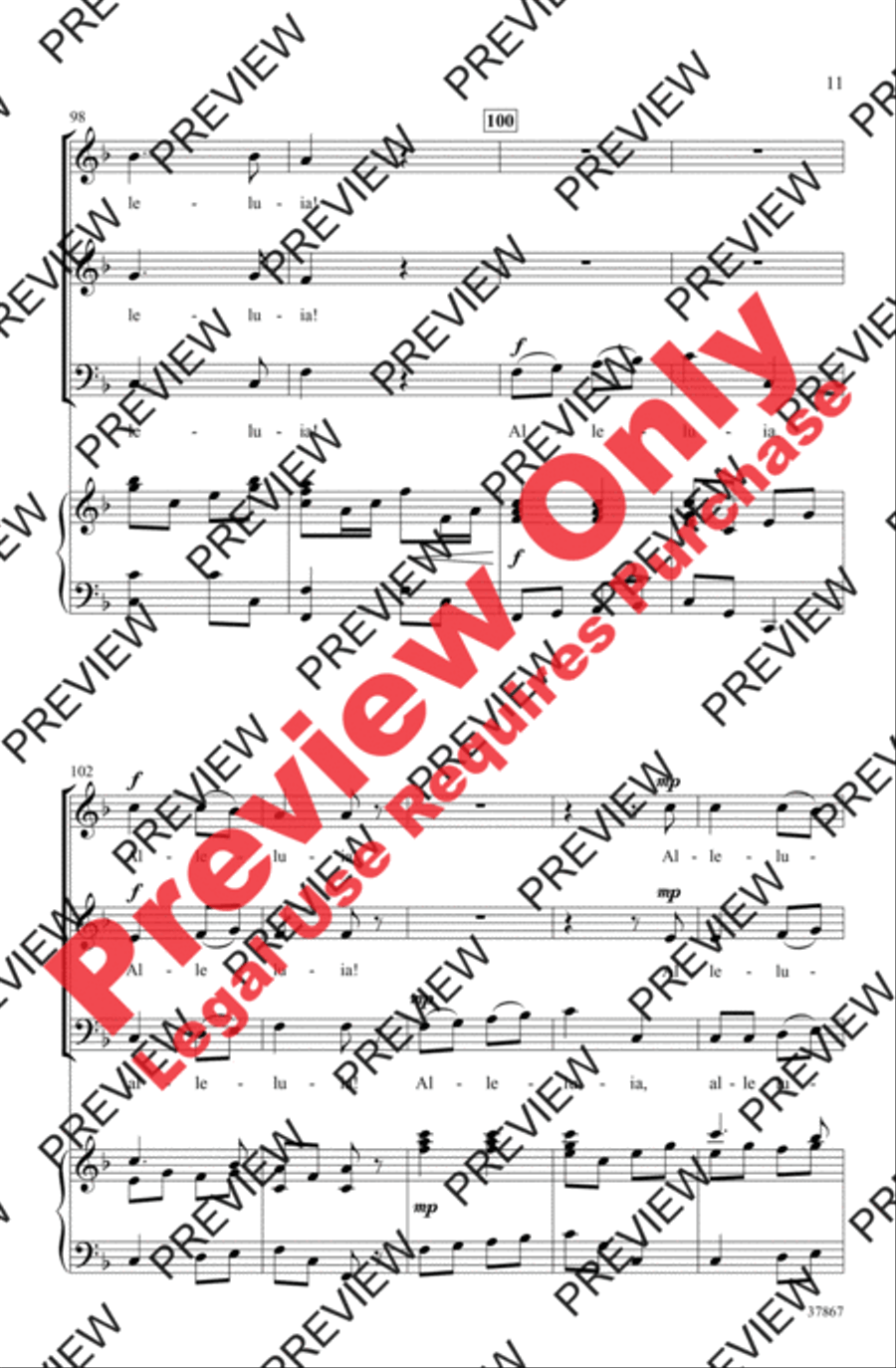 Classic Alleluia Canon 3-Part scores gallery preview page 11