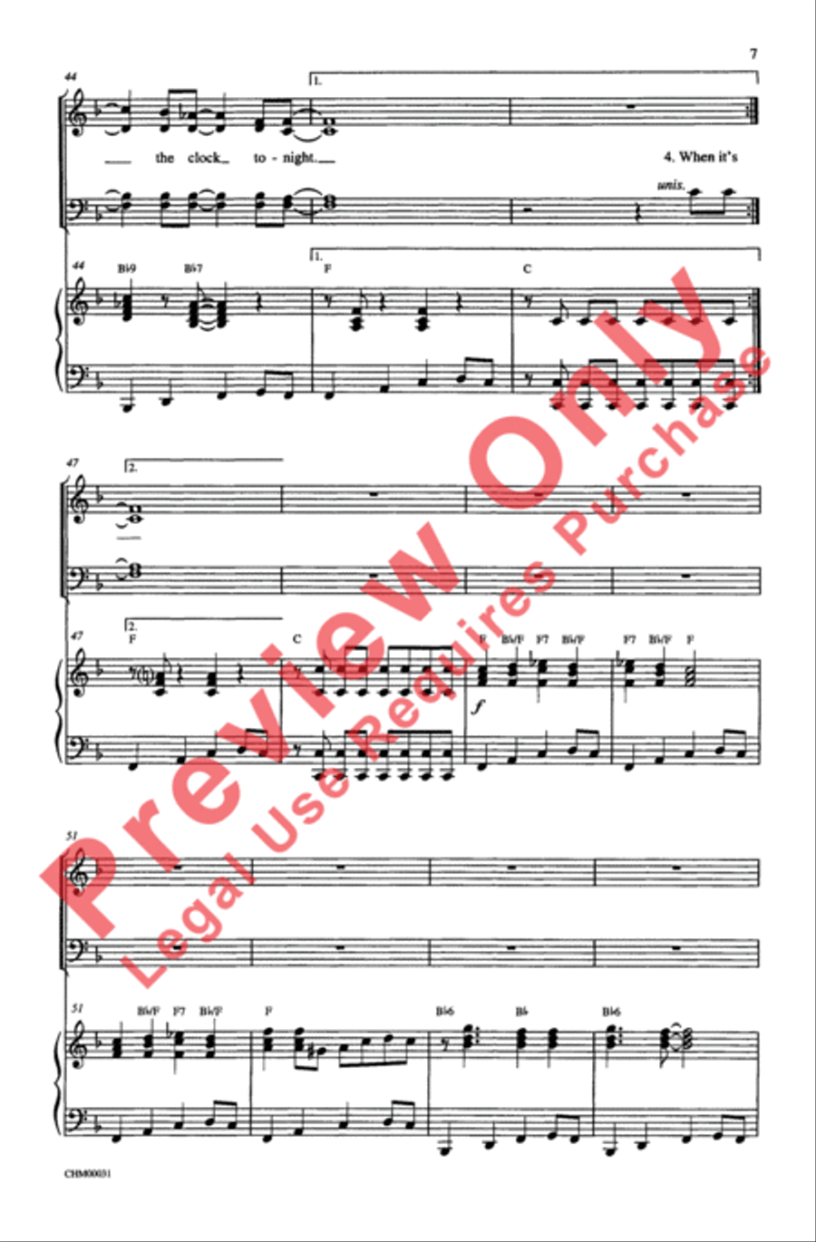 Rock Around the Clock 4-Part scores gallery preview page 7