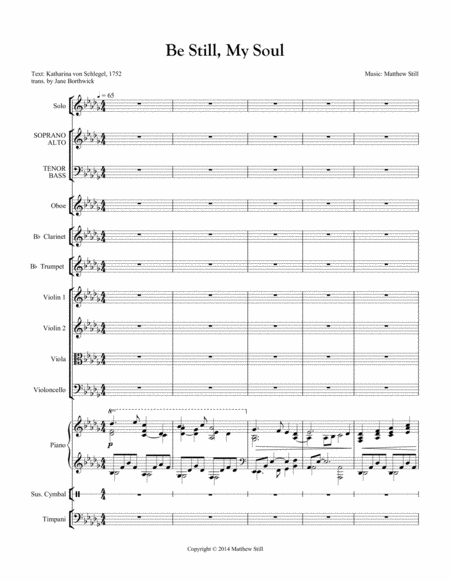 Be Still, My Soul - Full Score Orchestra image number null
