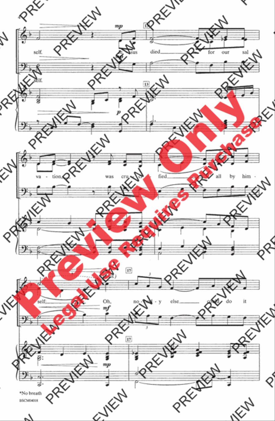 Jesus Walked This Lonesome Valley 3-Part scores gallery preview page 4