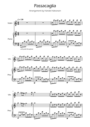 Passacaglia - Handel/Halvorsen - Violin Solo w/ Piano