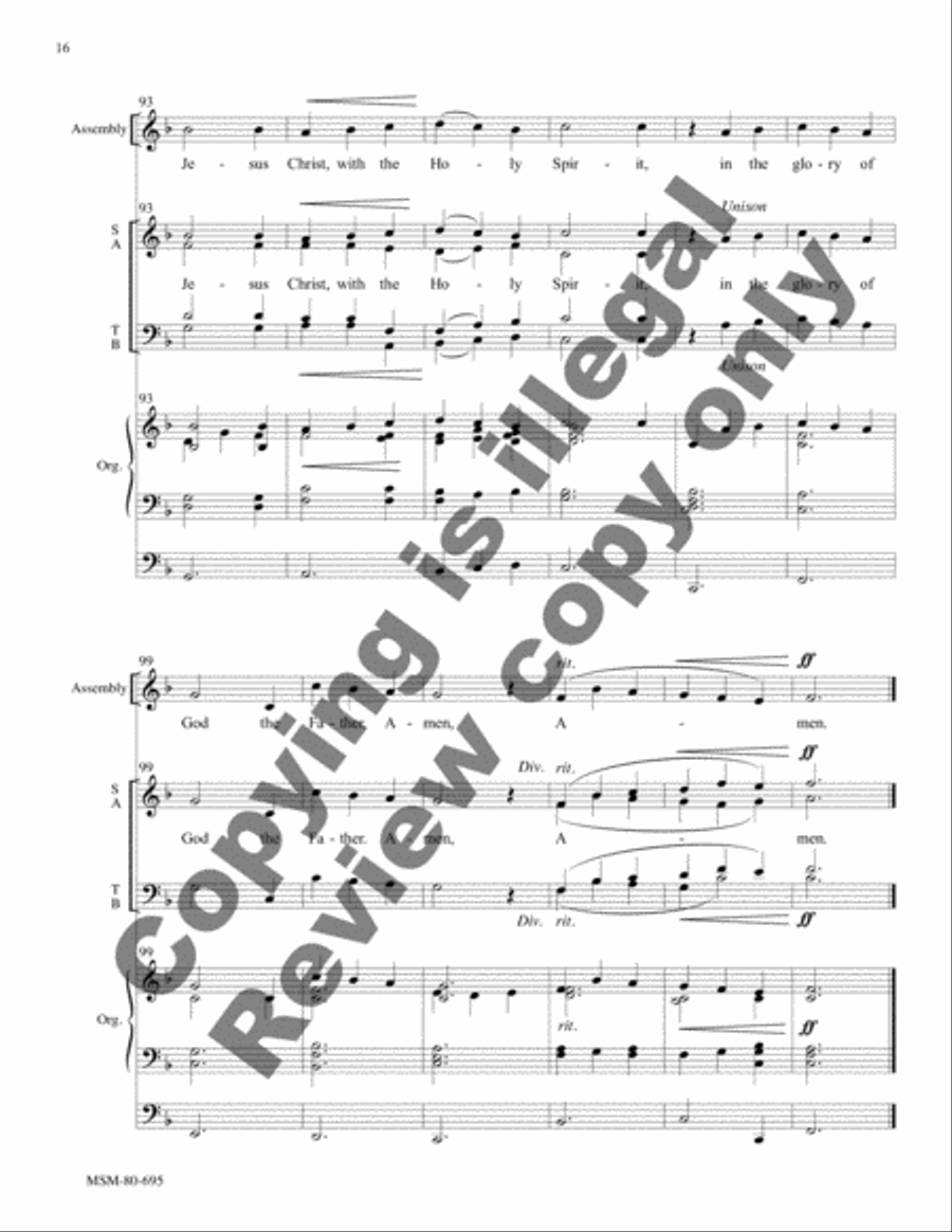 Mass of St. Luke the Evangelist 4-Part scores gallery preview page 9