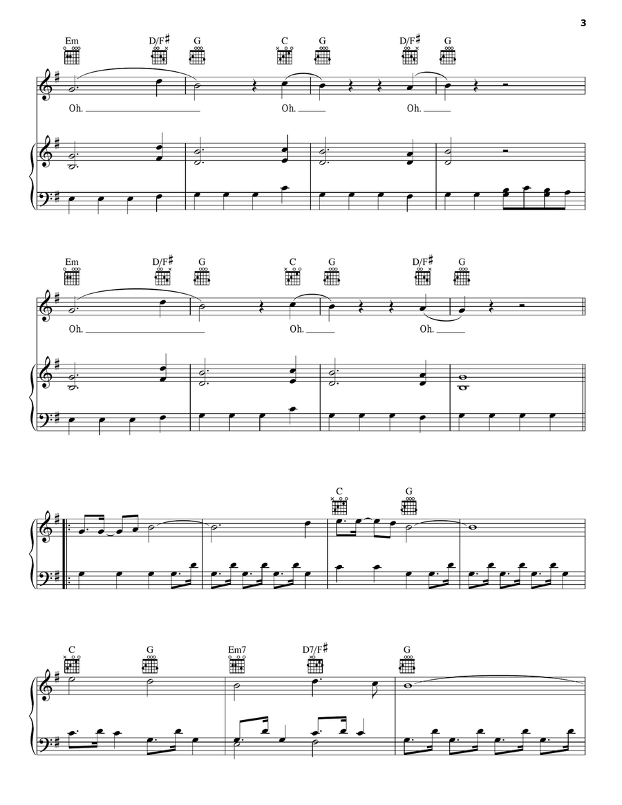 Charlie Boy Charlie Boy Piano, Vocal, Guitar scores gallery preview page 3