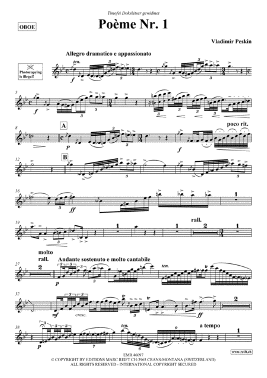 Poeme No. 1 Horn scores gallery preview page 2