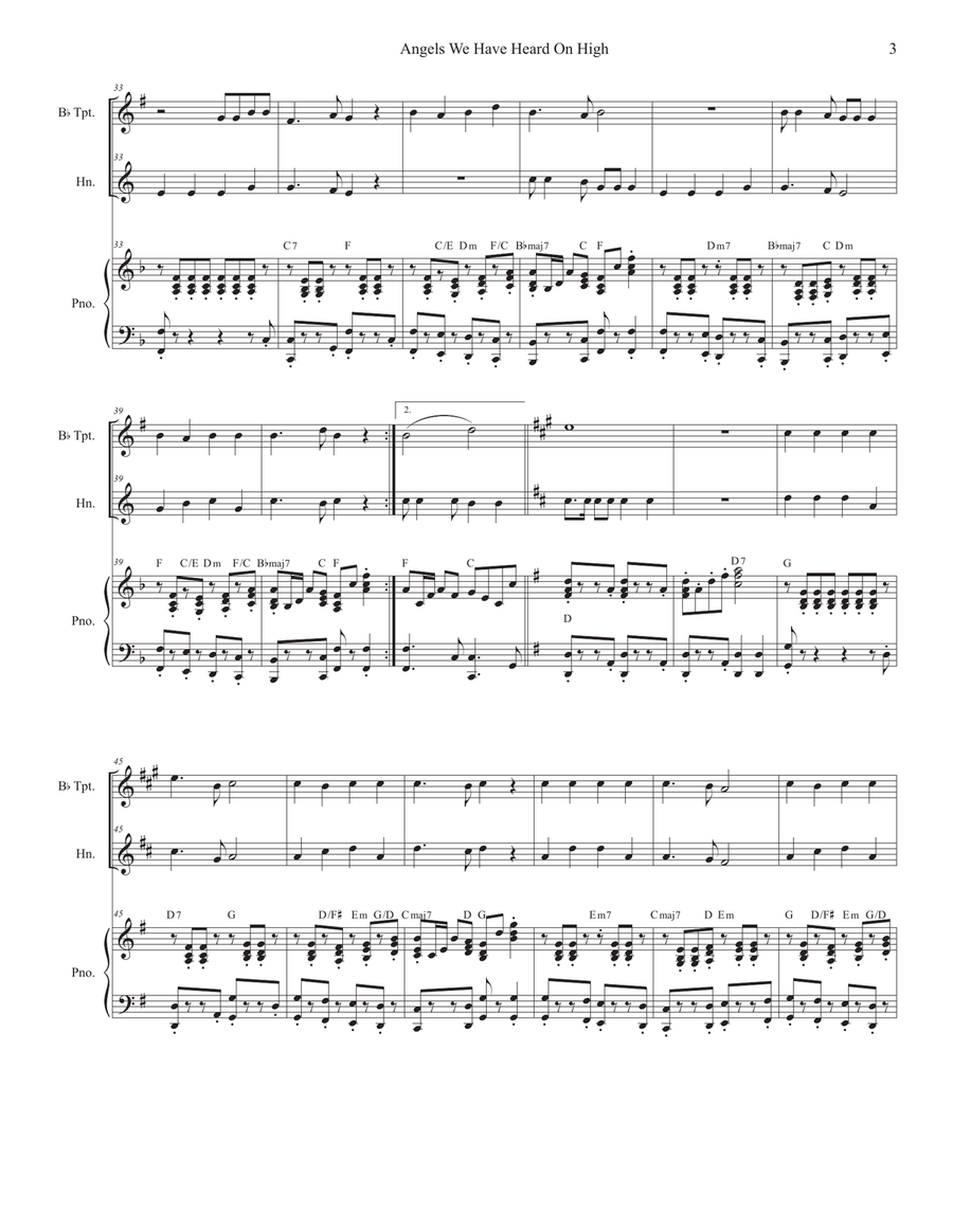 Christmas Around The World (Duet for Bb-Trumpet and French Horn) Brass Duet scores gallery preview page 4