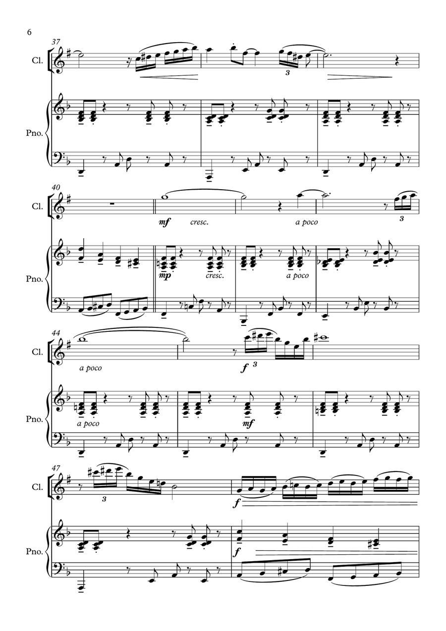 Sultry Nights (Bb Clarinet) B-Flat Clarinet scores gallery preview page 6