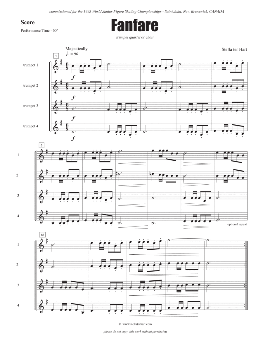 Fanfare - Trumpet Quartet image number null