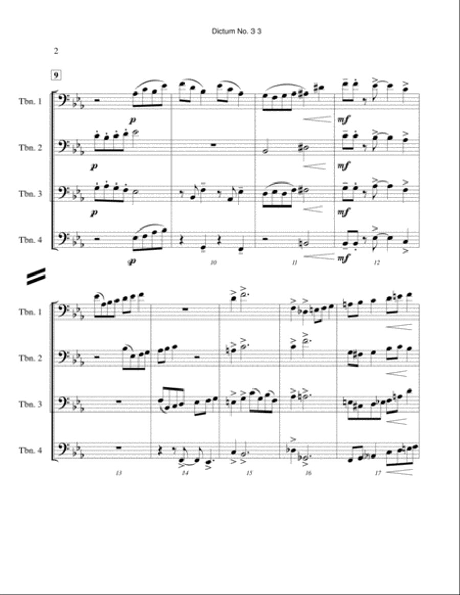 Dictum No. 3 Dictum No. 3 Brass Ensemble scores gallery preview page 2