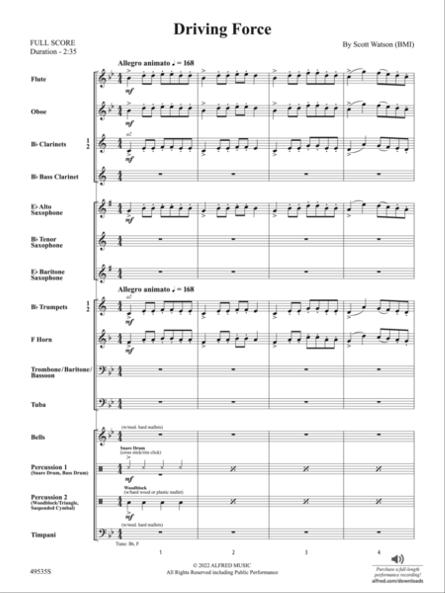 Driving Force: Score Concert Band scores gallery preview page 3