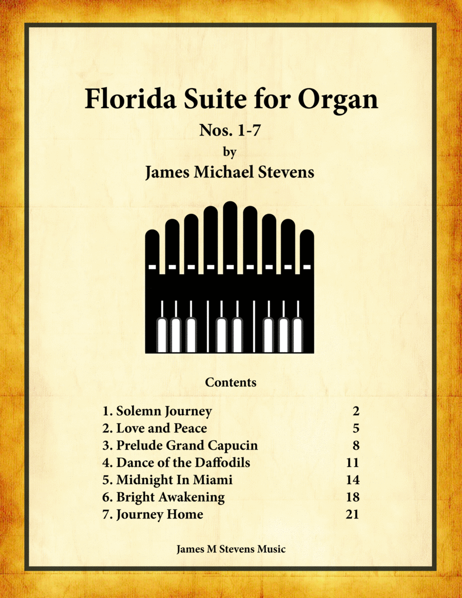 Florida Suite for Organ - Nos. 1-7 Organ Solo scores gallery preview page 1