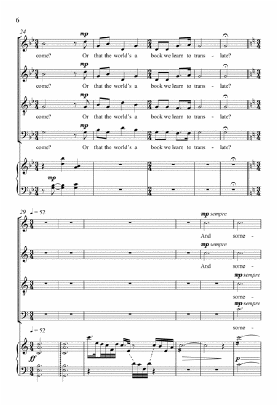 Prophecy (Downloadable Full/Choral Score)