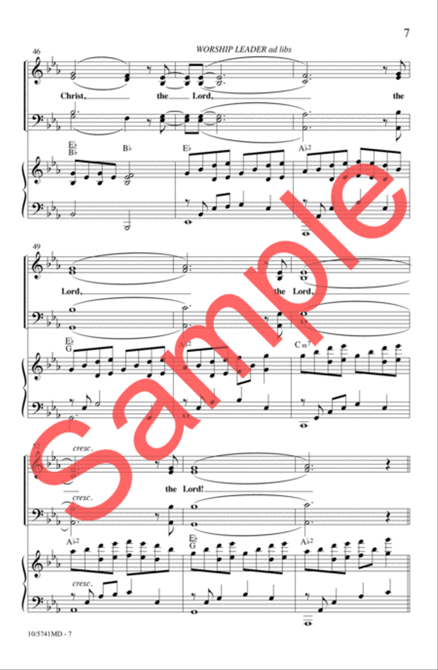 O Come, All Ye Faithful (His Name Shall Be) 4-Part scores gallery preview page 7