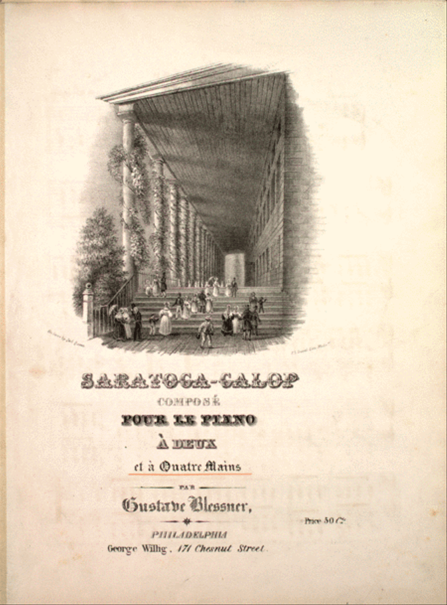 Saratoga-Galop Piano Duet scores gallery preview page 1