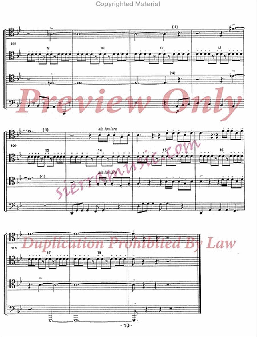 Impression Of A Parade Trombone Quartet scores gallery preview page 11