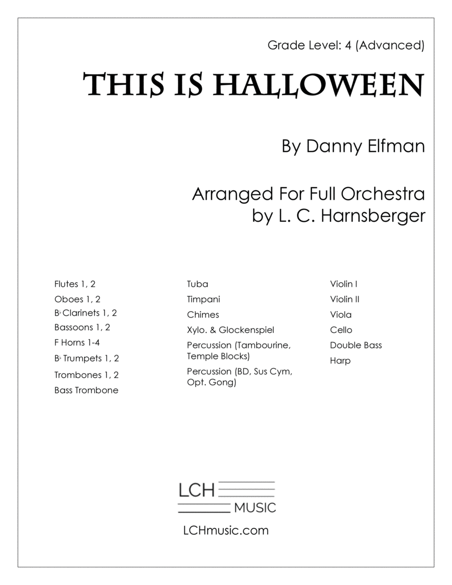This Is Halloween Full Orchestra scores gallery preview page 1