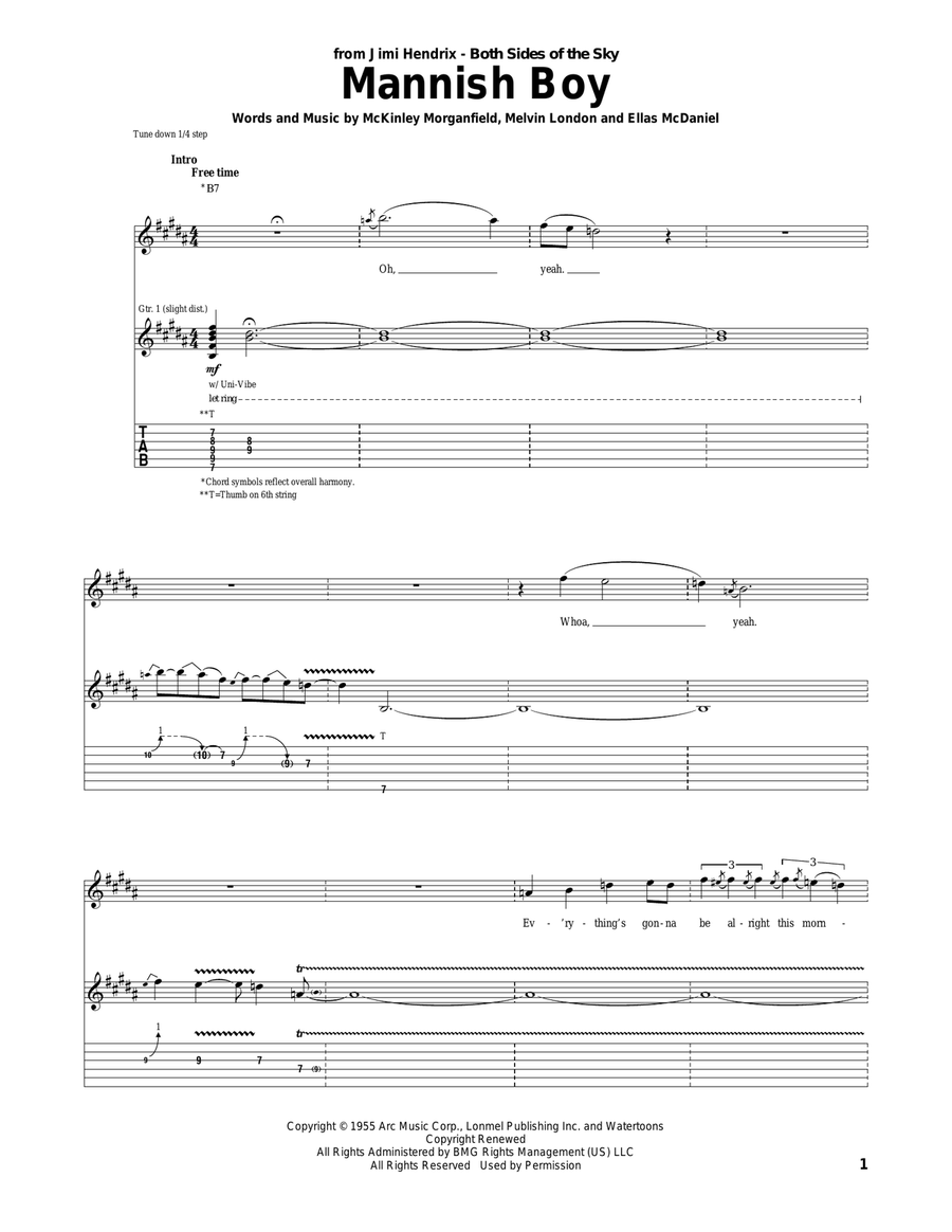 Mannish Boy Mannish Boy Acoustic Guitar scores gallery preview page 1